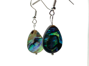 Beautiful abalone mother of pearl tear drop earrings, SKU#M1020