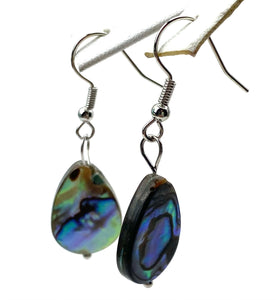 Beautiful abalone mother of pearl tear drop earrings, SKU#M1020