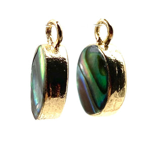 Oval abalone mother of pearl charm, SKU# M748