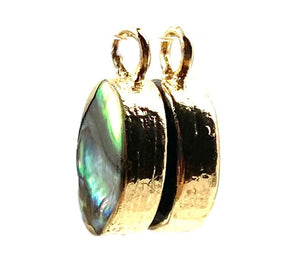 Oval abalone mother of pearl charm, SKU# M748