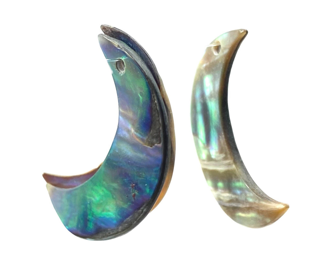 Crescent moon abalone mother of pearl charm, SKU# M847