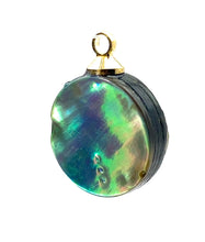 Circle abalone mother of pearl charm, SKU# M1023