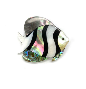 Fish Shaped Abalone Mother of Pearl Pin SKU: M946