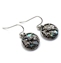 Stunning abalone mother of pearl earring, sterling silver, SKU# M1003