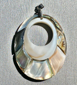 Stunning abalone mother of pearl pendant, SKU#M826