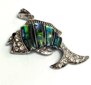 Abalone mother of pearl fish pendant, SKU# M984