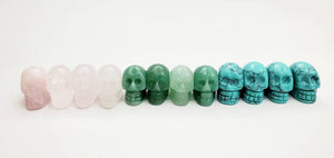 Skull Carved Stone Beads (Various Colors)