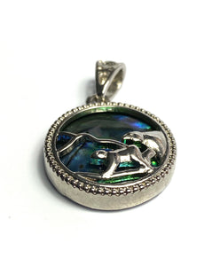 Bear abalone mother of pearl abalone pendant, SKU#M991