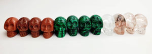 Skull Carved Stone Beads (Various Colors)