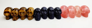 Skull Carved Stone Beads (Various Colors)