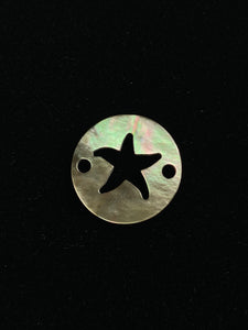 Mother of Pearl Star Carved Bead