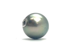 14k Gold White, 2.0mm OD Light Bead Grommet 1.5mm Hole, 14k White Gold. Made in USA. #5660