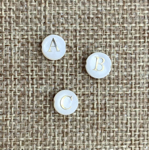 Mother of Pearl Initial Beads