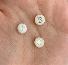 Mother of Pearl Initial Beads