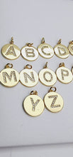 Beautiful gold plated disk letter pendants, SKU# M1282