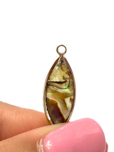 Leaf shaped abalone mother of pearl charm,SKU#M1376