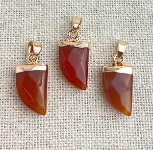 Agate Gold Plated Pendant