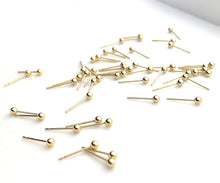 14KGF 3.0mm Ball Earring (11mm Post), Sku#4006231