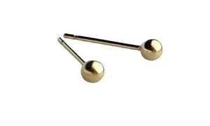 14KGF 3.0mm Ball Earring (11mm Post), Sku#4006231