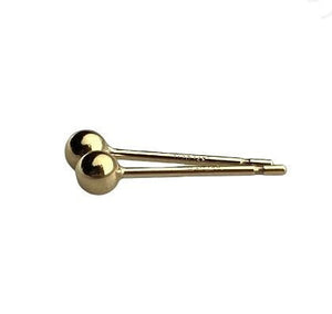 14KGF 3.0mm Ball Earring (11mm Post), Sku#4006231