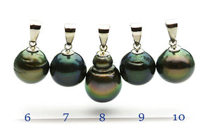 11mm Tahitian Pearl Pendants on Silver (116)