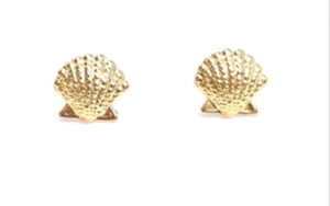 14KGF Seashell Studs 1820-4