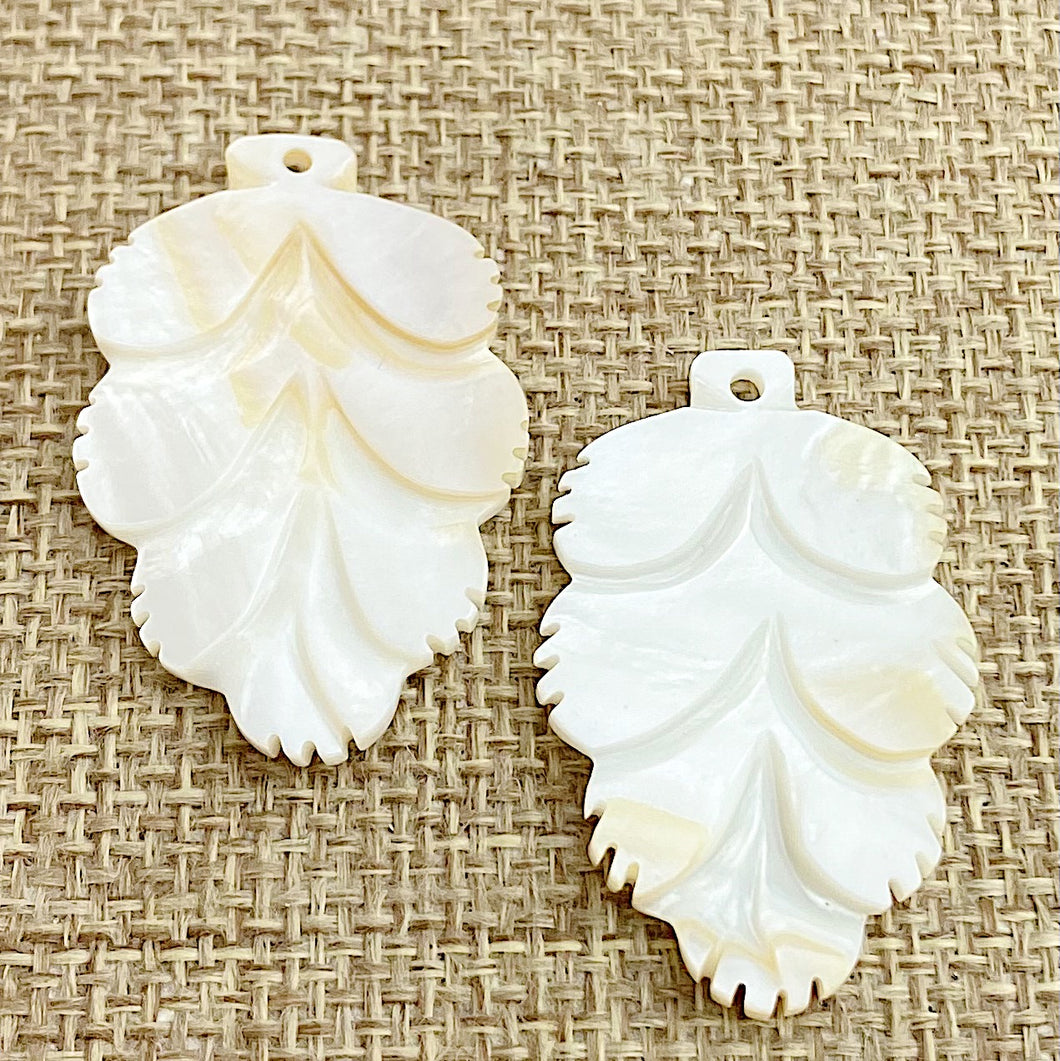 Mother of Pearl Leaf Charm