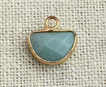 Amazonite gold Plated Charm