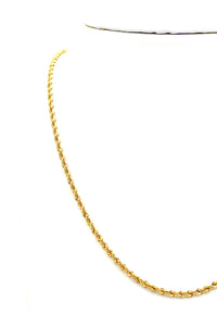 14KGF French Rope Chain Necklace 18” 20” 22” 24” , 2.5mm