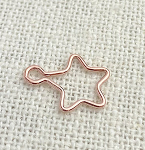 14k Rose Gold Filled Star Charm