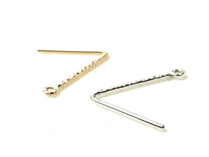 Findings, Sterling Silver & 14K Gold Filled, Sku#646-2 3/4 TXT