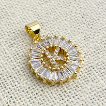 Gold Plated CZ “K” Initial Pendant