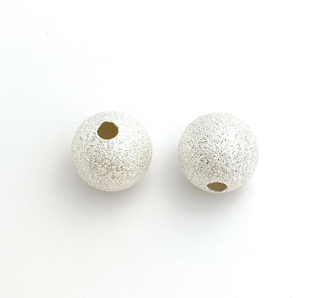 Sterling Silver 10mm Stardust Bead