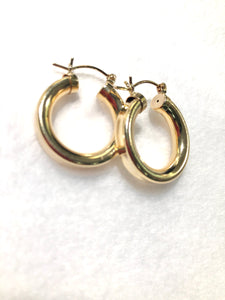 14KGF Hoop Earrings