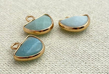 Amazonite gold Plated Charm