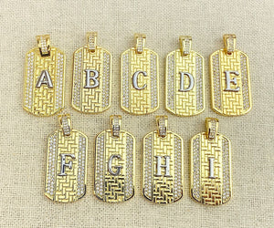 Gold Plated Cubic Zirconia Initial Pendants