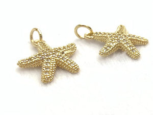 Starfish Gold Plated Charm