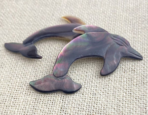 Mother of Pearl Dolphin Charm