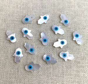 Mother of Pearl Evil Eye Beads