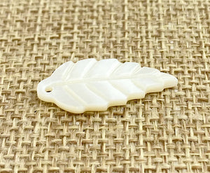 Mother of Pearl Leaf Charm