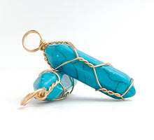 Wire Wrapped Turquoise Pendant