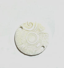 White Mother Of Pearl Shell, Circle Mother Of Pearl, Carved MOP, Sku#M2998