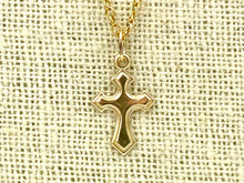 14KGF Cross Charm , Sku#2094-C