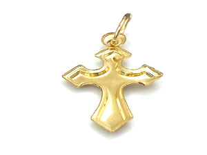 14KGF Cross Charm , Sku#2094-C