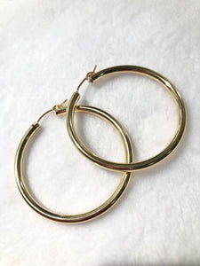 14KGF Hoop Earrings