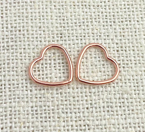 14k Rose Gold Filled Heart Jump Ring CL 10.0mm