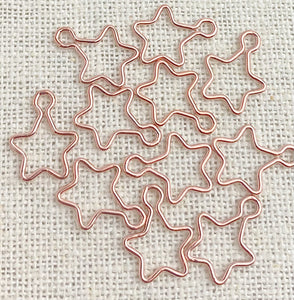 14k Rose Gold Filled Star Charm