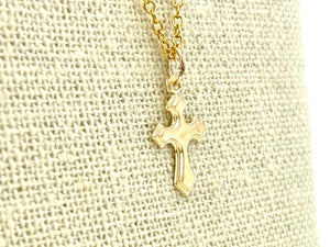 14KGF Cross Charm , Sku#2094-C