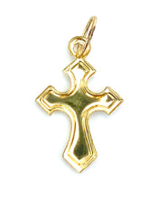 14KGF Cross Charm , Sku#2094-C