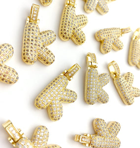 Gold Plated Initial “K” Pendants